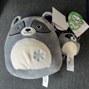 NWT Rocky the raccoon Original Squishmallows with mini / 9 & 3.5 inch